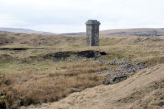 
Hill Pit chimney and cottages, Blaenavon, March 2010